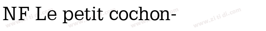 NF Le petit cochon字体转换